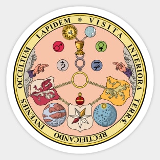 VITRIOL, Rosicrucian Secret Symbols, Alchemy Sticker